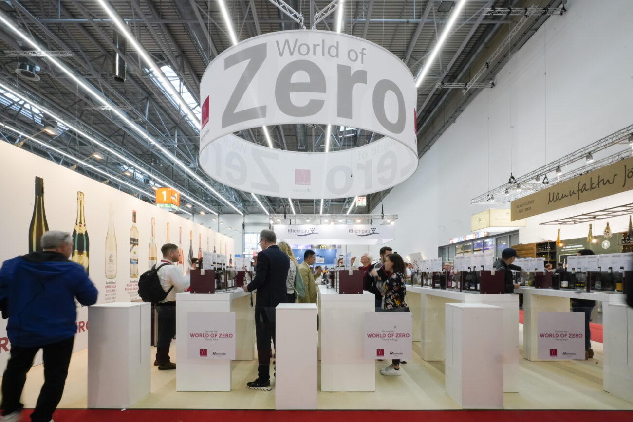 Vini dealcolati ProWein ZERO a Prowein 2025 raddoppia superficie nolow alcohol wines