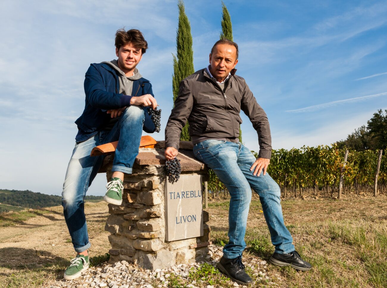 Livon, nuova cantina per i 60 anni a San Giovanni al Natisone. Nella foto Matteo e Valneo Livon