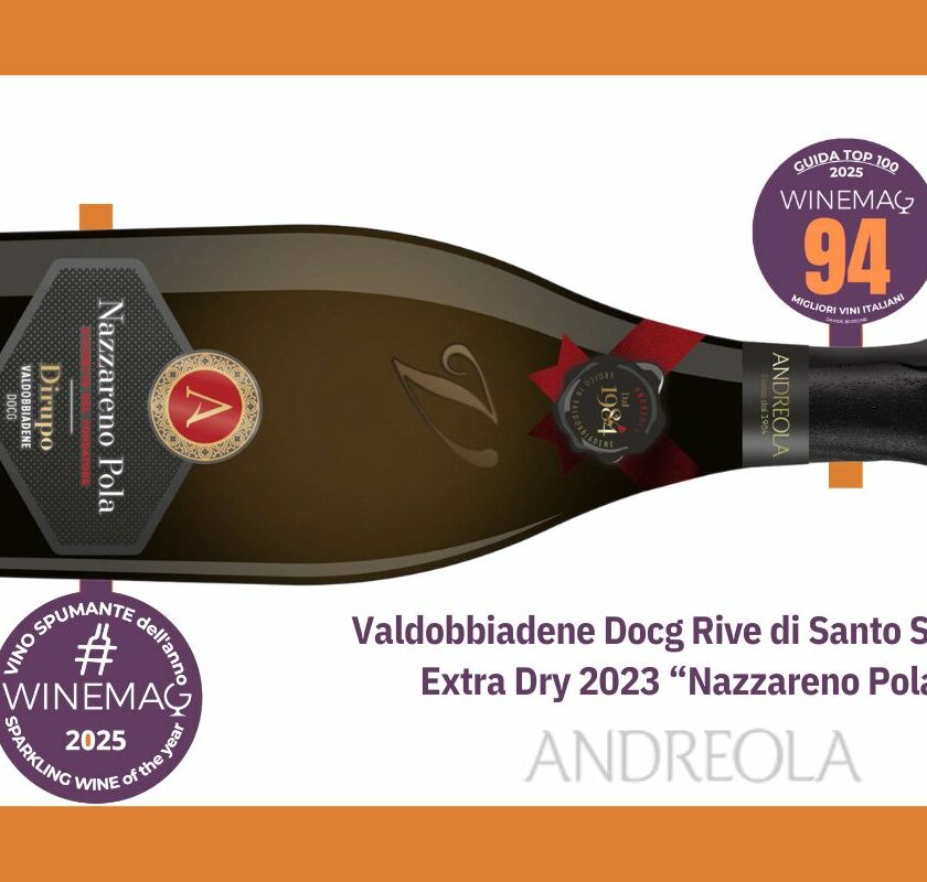 Miglior MartinottiCharmat 2025 Valdobbiadene Docg Extra Dry 2023 Nazzareno Pola, Andreola guida winemag migliori vini spumanti italiani prosecco