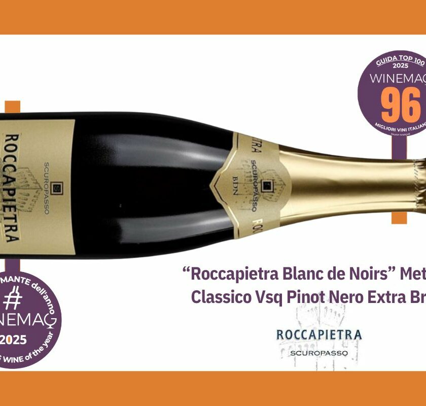 Roccapietra Blanc de Noirs Metodo Classico Vsq Pinot Nero Extra Brut Scuropasso Oltrepò pavese migliori spumante dell anno guida winemag 2025