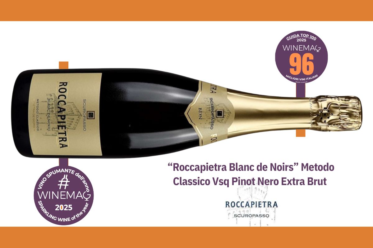 Roccapietra Blanc de Noirs Metodo Classico Vsq Pinot Nero Extra Brut Scuropasso Oltrepò pavese migliori spumante dell anno guida winemag 2025