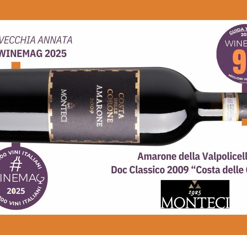 Amarone della Valpolicella Doc Classico 2009 Costa delle Corone di Monteci Premio speciale vecchia annata Guida Winemag 2025