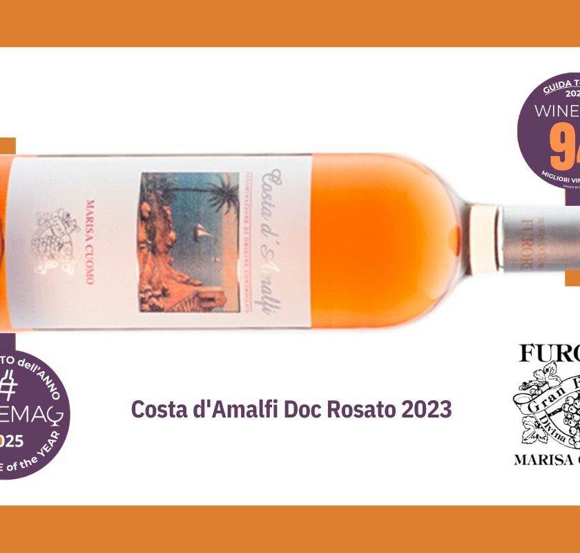 Miglior rosato Guida Winemag 2025 Costa d’Amalfi Doc Rosato 2023 Marisa Cuomo