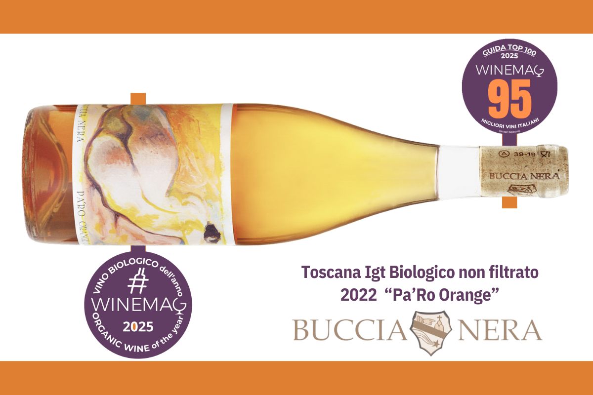 Miglior vino biologico italiano Guida Winemag 2025 Pa’Ro orange 2020 Buccia Nera