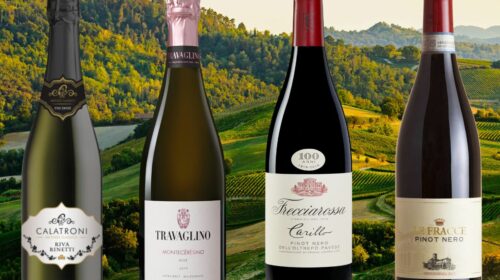 Quattro Pinot nero per capire bene Oltrepò pavese Oltrepò pavese Docg Metodo classico Riva Rinetti Calatroni, Rosé Montecérésino Tenuta Travaglino, Carillo Frecciarossa, Pinot nero riserva Le Fracce