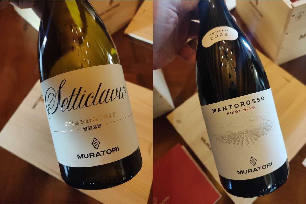 Muratori Setticlavio chardonnay e Muratori Mantorosso pinot nero cotarella franciacorta